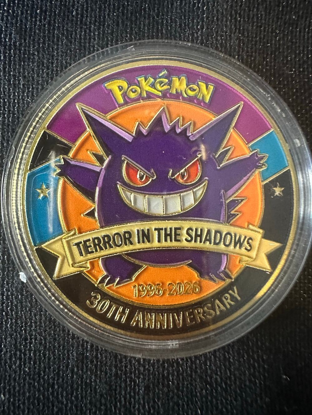 Pokemon Gengar 30th Anniversary 1996-2026 Colorized Collectible Coin